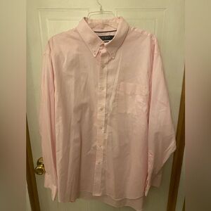 Ralph Lauren Light Pink Button-Down Oxford Shirt Stretch Non Iron
